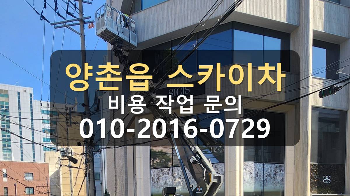 양촌읍 스카이차 판넬작업 차량 진입 위치 확인