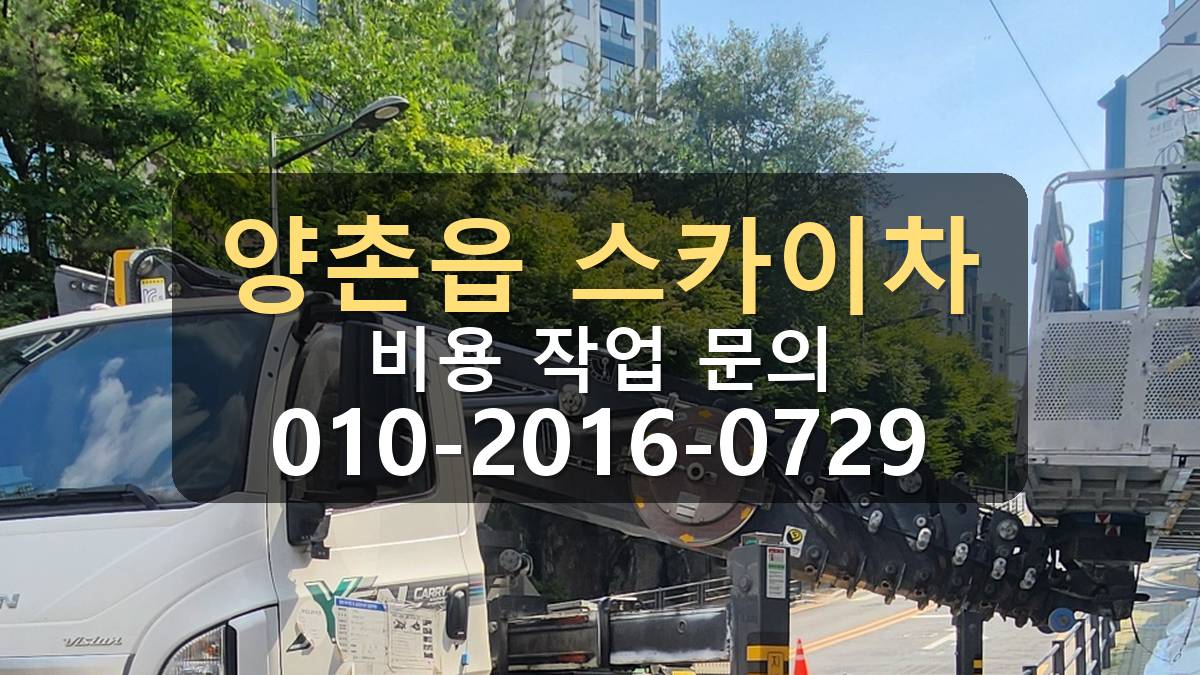 양촌읍 스카이차 자재양중 차량 위치와 작업 반경 확인