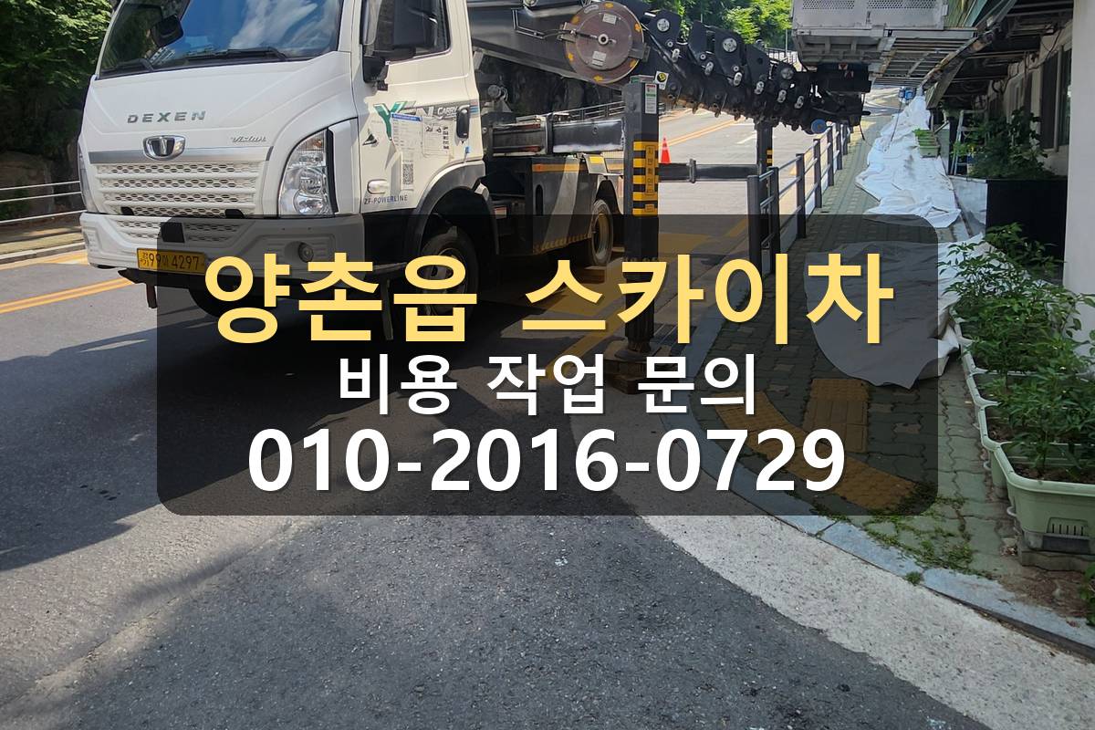 양촌읍 스카이차 자재양중 작업 완료 현장